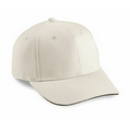 6 Panel Chino Cotton Twill Sandwich Visor Cap